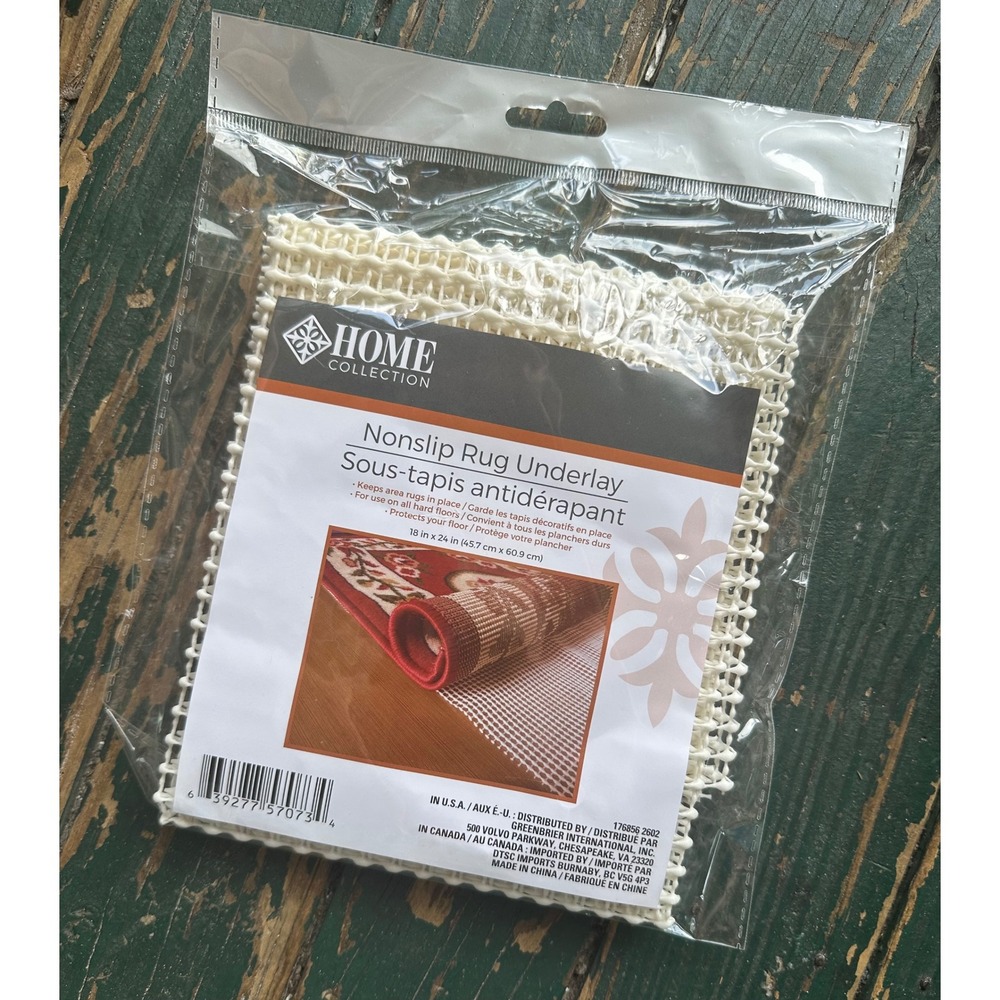 Home Collection Nonslip Rug Underlay 18x24 Cream Mesh Rug Pad Gripper A3406